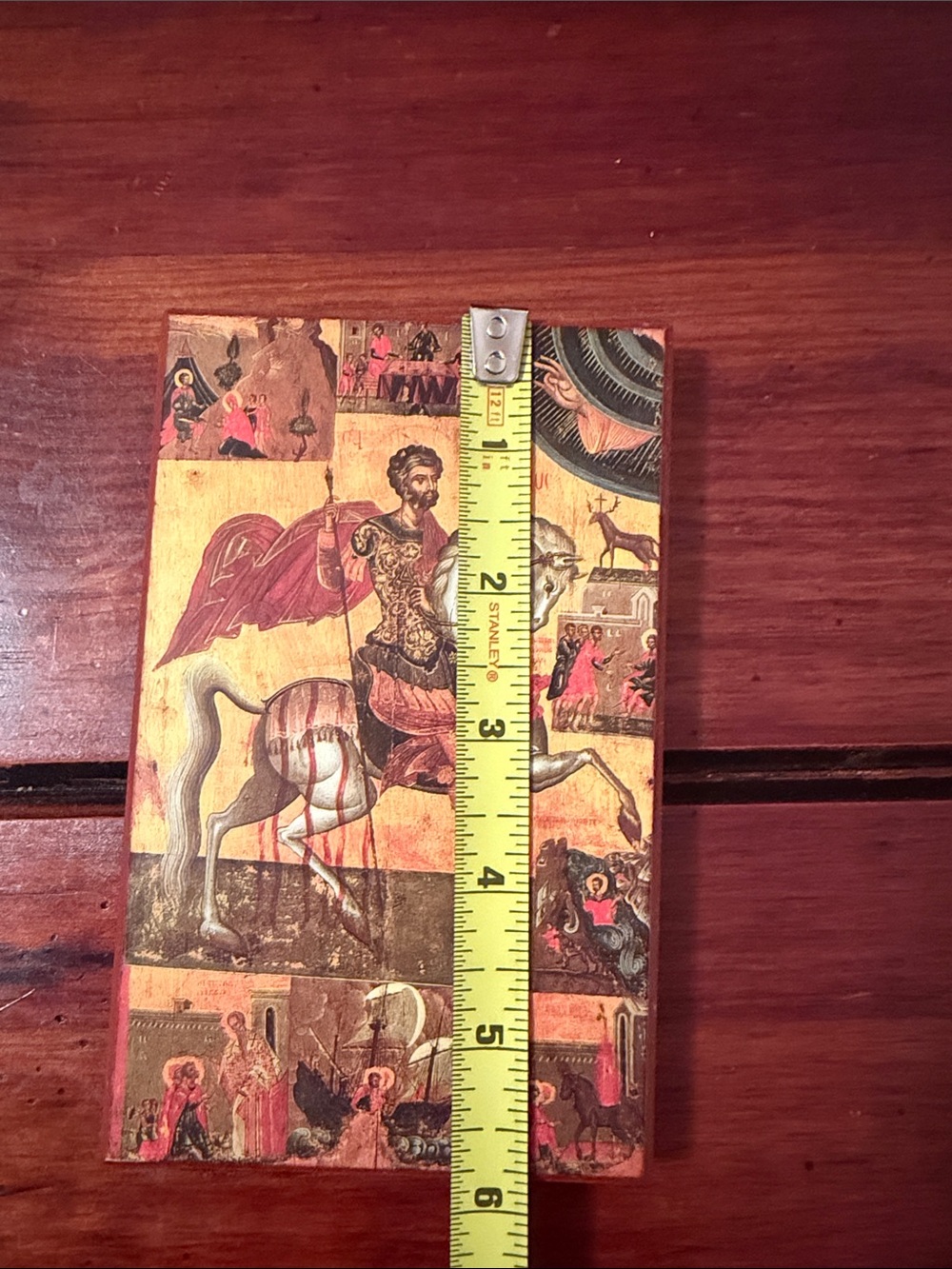 Wooden Saint Eustathius Plaque Icon - Picture 4 of 5